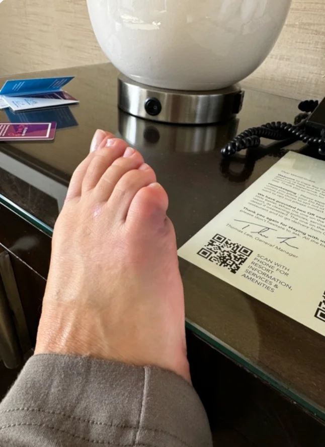 Thumbs up for loud walking